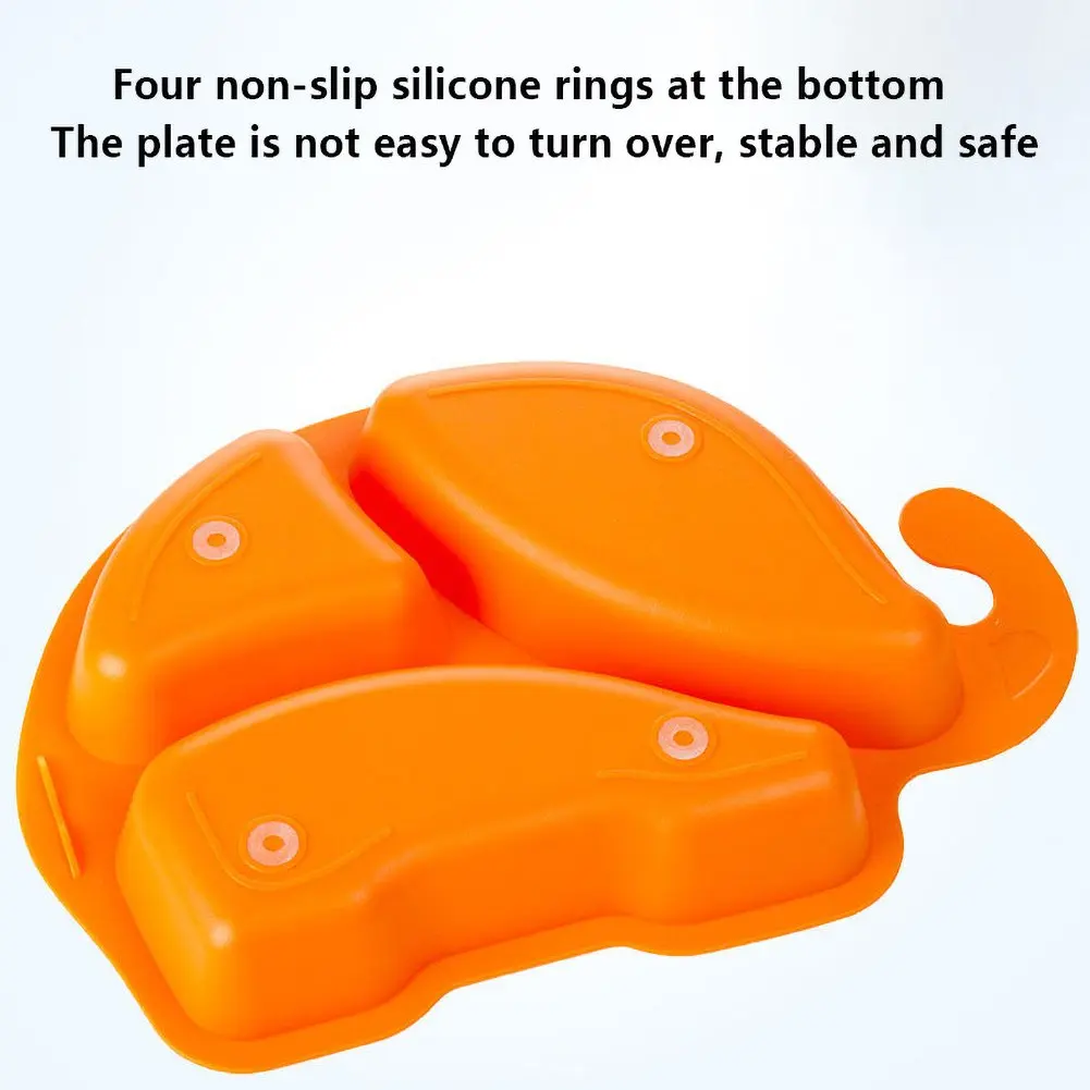 

Baby Plate Tableware Set Children's Dishes Baby Silicone Sucker Bowl Elephant Baby Tableware Set Cute Kids Plate