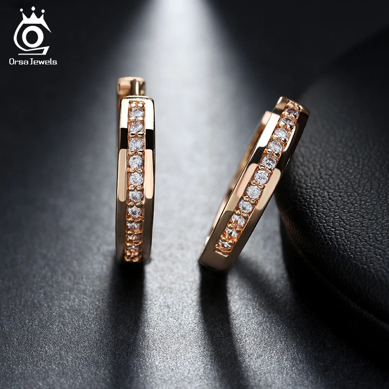 ORSA JEWELS 925 пробы серебряные женские серьги в форме сказочного эльфа, серьги-гвоздики в форме угловых крыльев, серебряные ювелирные изделия Brincos OSE97