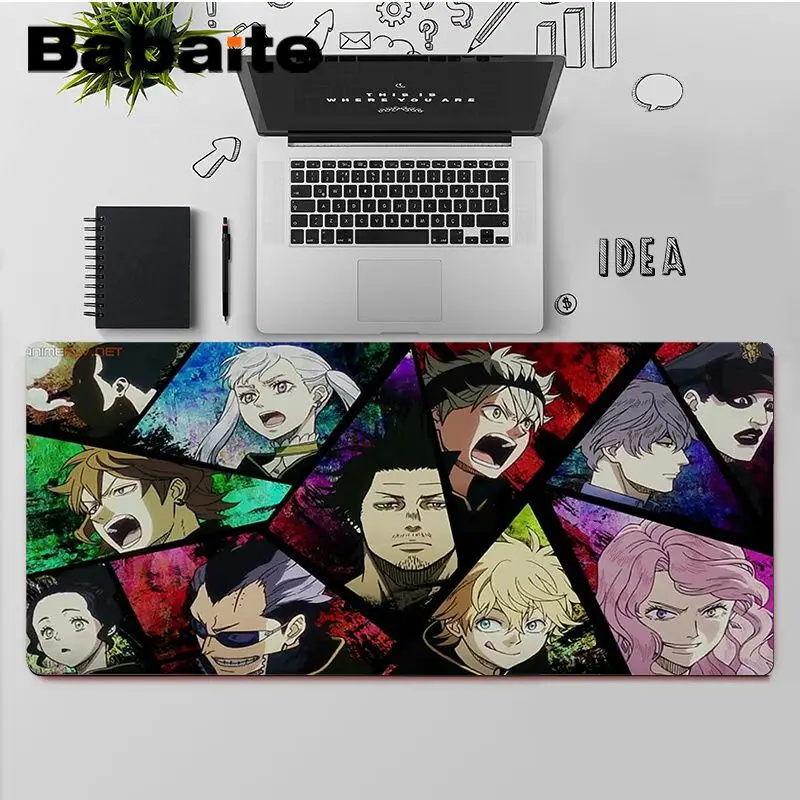 

Babaite Top Quality Black Clover Asta Gamer Speed Mice Retail Small Rubber Mousepad Free Shipping Large Mouse Pad Keyboards Mat
