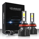 Светодиодсветодиодный мини-лампы для автомобильных фар, 6000 лм, H11, H1, H3, H4, H7, 80 Вт, 9005 K, 9006, HB3, HB4, H8, H9, Автомобильные противотуманные фары светодиодный В, 24 В