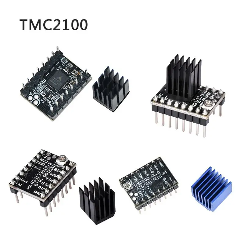 Шаговый двигатель TMC2100 V1.3 TMC2130 TMC2208 бесшумный драйвер StepStick тихая Отличная защита