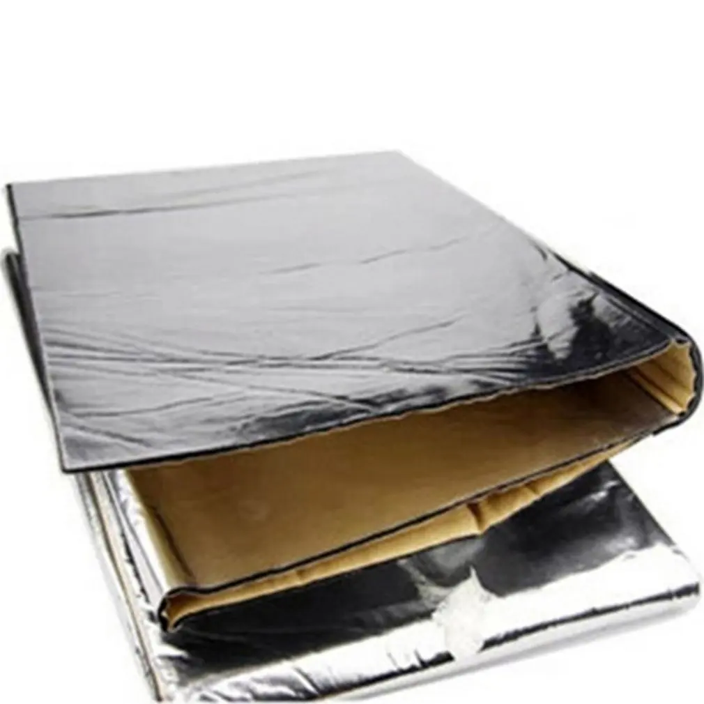 

Car-Styling Car Hood Engine Firewall Heat Mat Deadener Sound Insulation Deadening Aluminum Foil Sticker Shield Mat