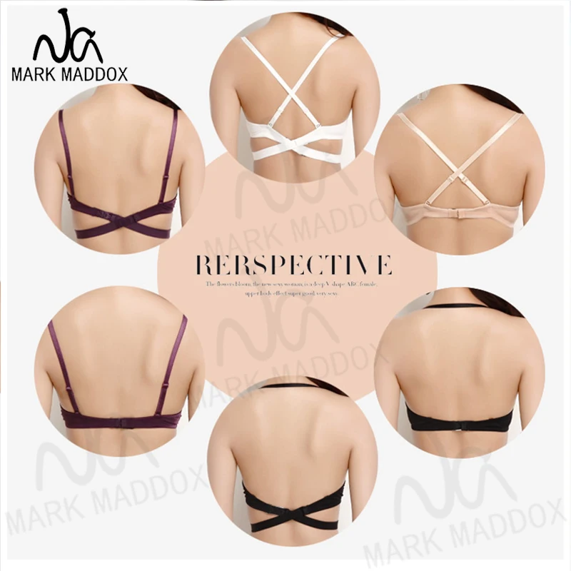 Модный женский бюстгальтер с открытой спиной невидимое нижнее белье чашечки C D