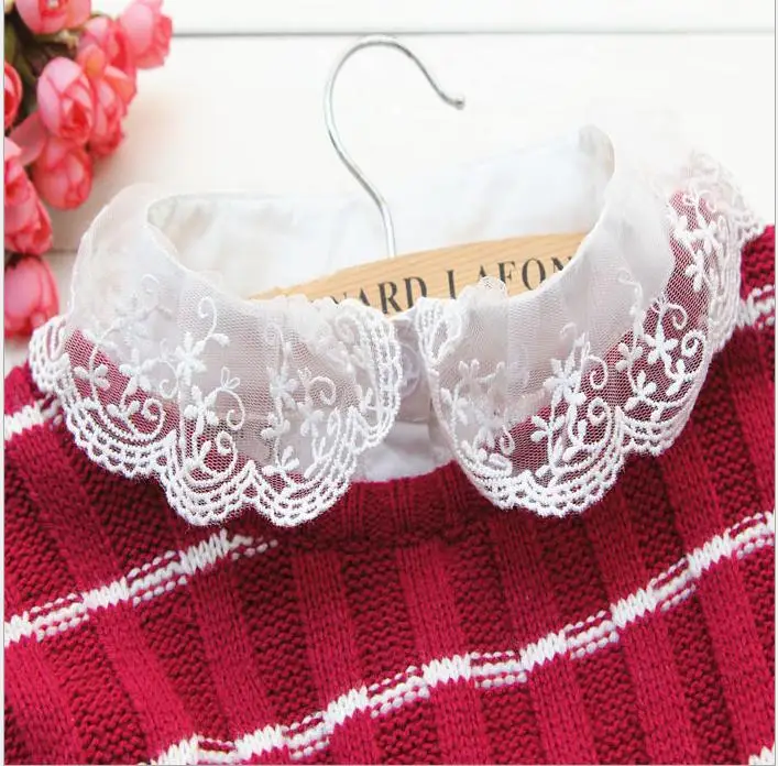 Linbaiway Женская кружевная рубашка с фальшивым воротником ложный кукольный