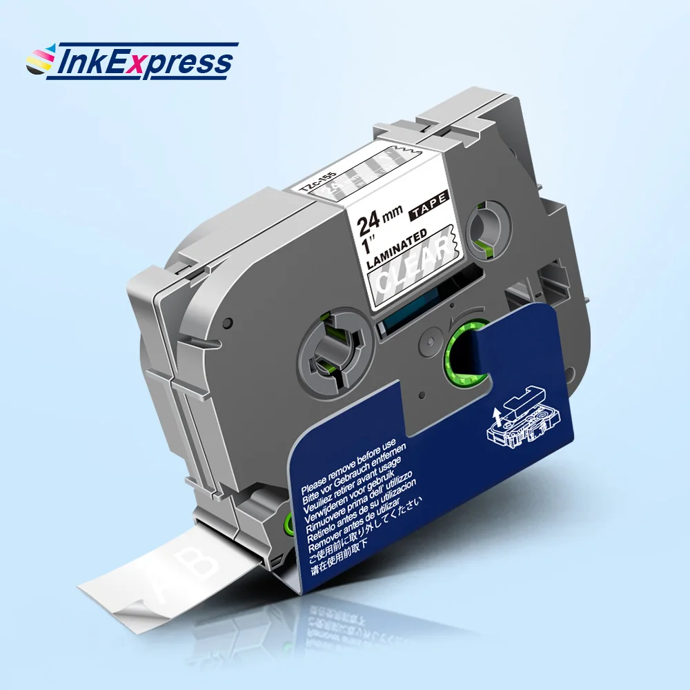 Совместимость 24 мм 155 этикетки с белыми пятнами прозрачный лента принтера для