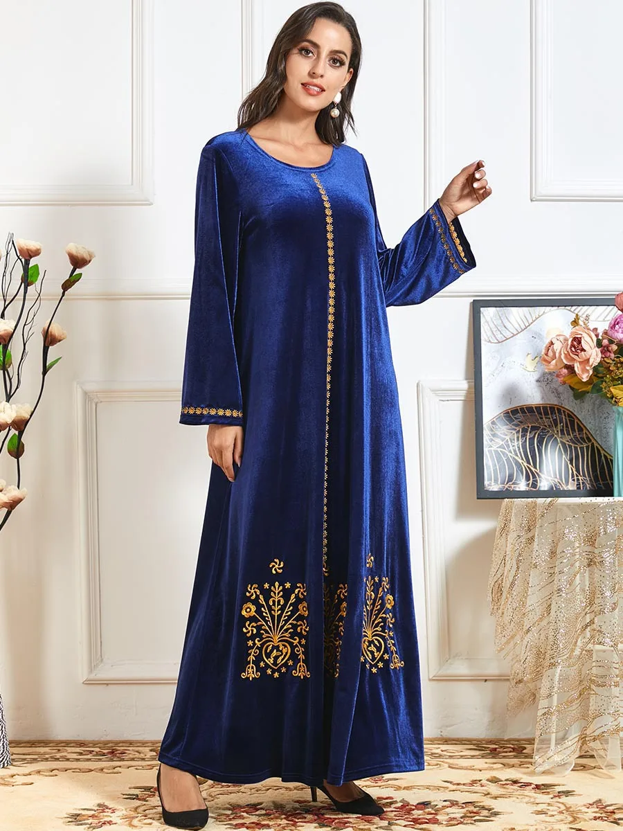 Мусульманское платье Abaya женский халат с оборками Jubah Elbise Eid Исламская одежда
