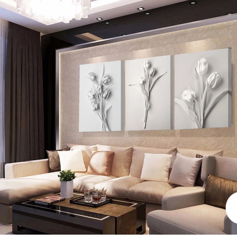 1 шт. винтажный постер Картина на холсте 3D цветок рельефная Настенная картина