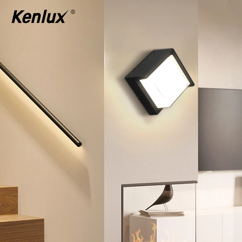 

Kenlux 7W Waterproof AC85-265 Surface Mounted LED Wall Light Modern Nordic Luminaire Indoor Wall Lamps Living Room Porch Lamp-IN
