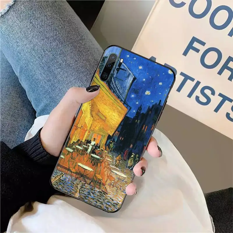 

Van Gogh Skull Tardis Phone Case For Huawei honor Mate P 9 10 20 30 40 Pro 10i 7 8 a x Lite nova 5t