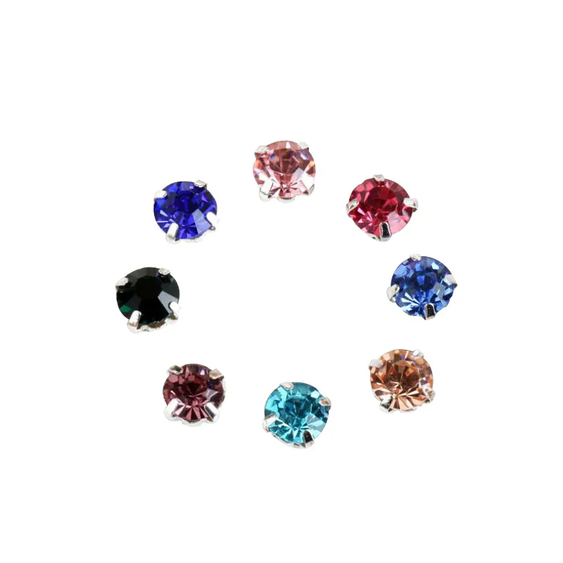 ZOTOONE золото/серебро снизу сверло в форме когтя искусственный Bling Цветной Стекло Diy