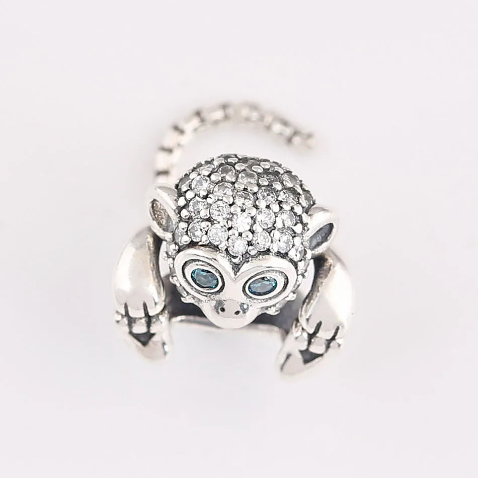 Оригинальная длинная змеиная цепочка с хвостом блестящая обезьянка