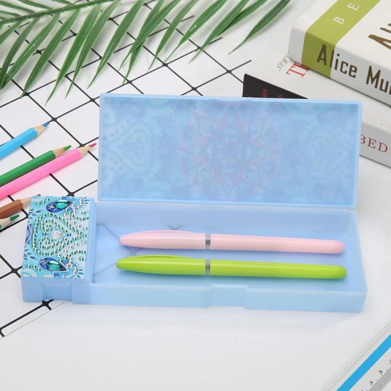 

Mandala Diamond Painting Stationery Box Pencil Case DIY Children's Point Drill Pencil Case