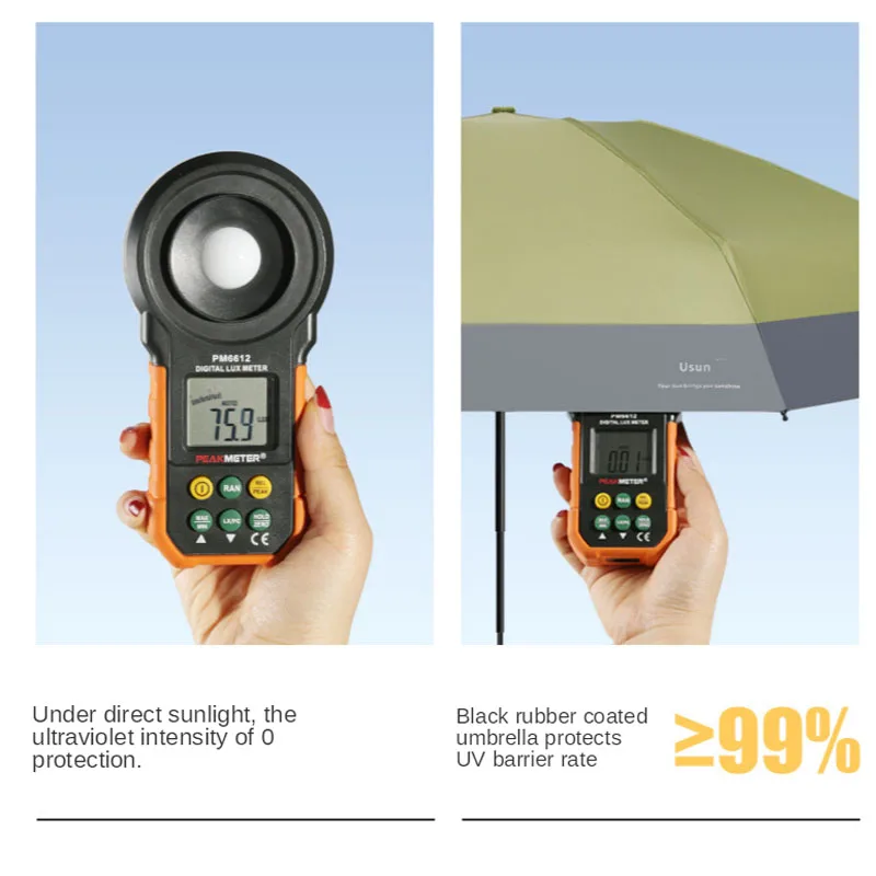 Ветрозащитный 8 ребер Мини зонтик от дождя для женщин и мужчин анти УФ 5 складной