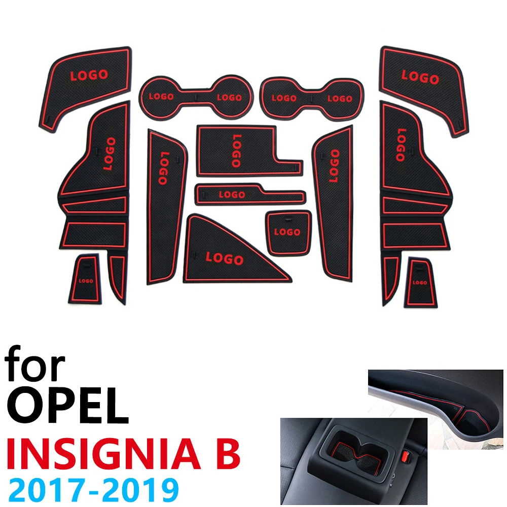 Противоскользящие резиновые чашки подушки двери паз коврик для Opel Insignia 2017 2018 2019