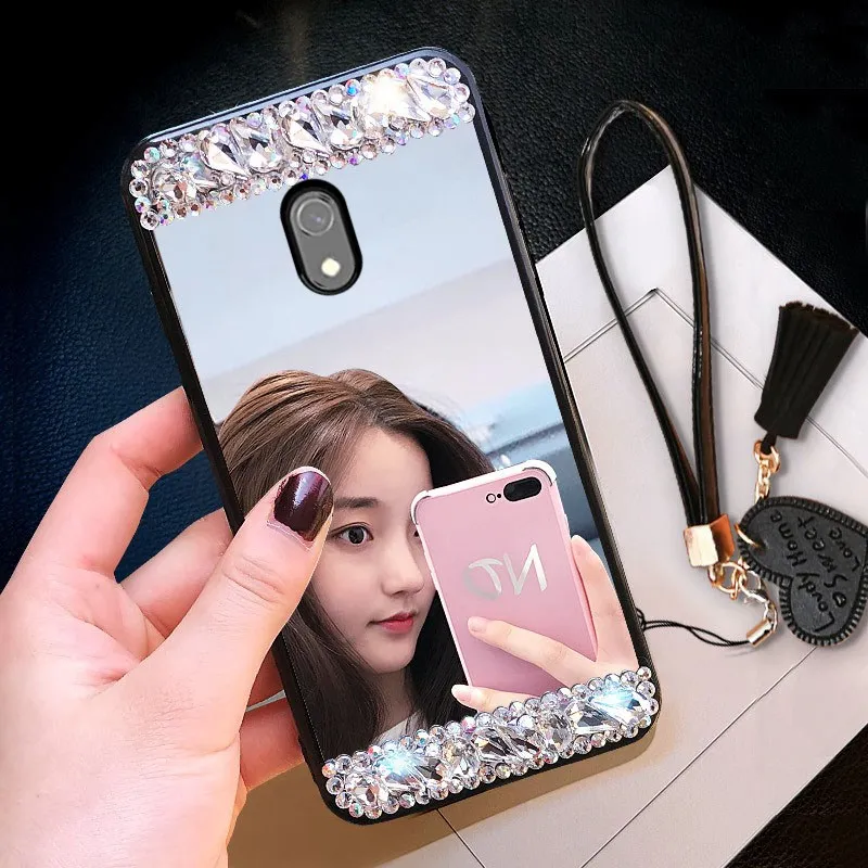 Алмазный зеркальный чехол для телефона Vivo X9 X9S X20 Plus X21 X23 X273D V5 V7 V9 V15 Y70 Y17 V11 lite NEX Y19 Z5X