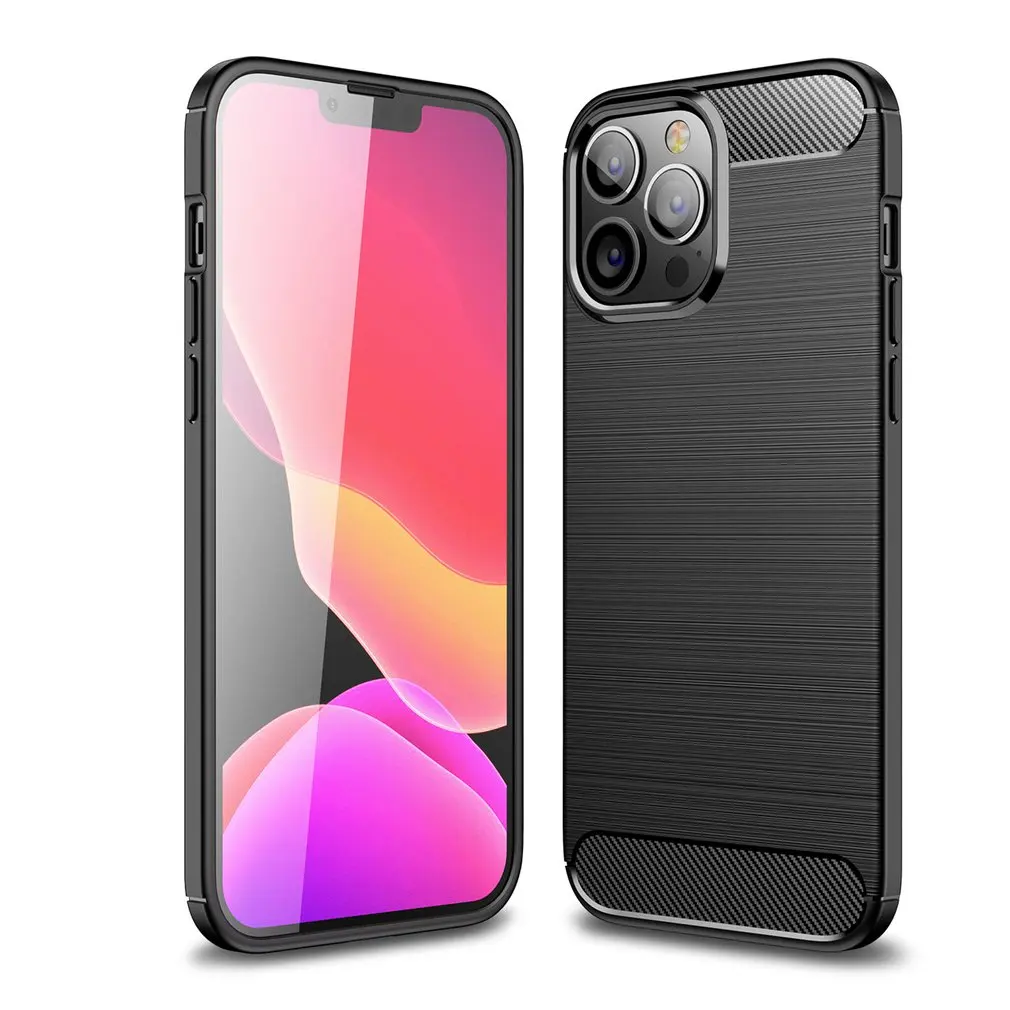 

For Iphone13pro Mobile Phone Cover Max Ultra-thin Fit Lightweight And Fully Protected Carbon Fiber Brushed Mobile Phone Cover