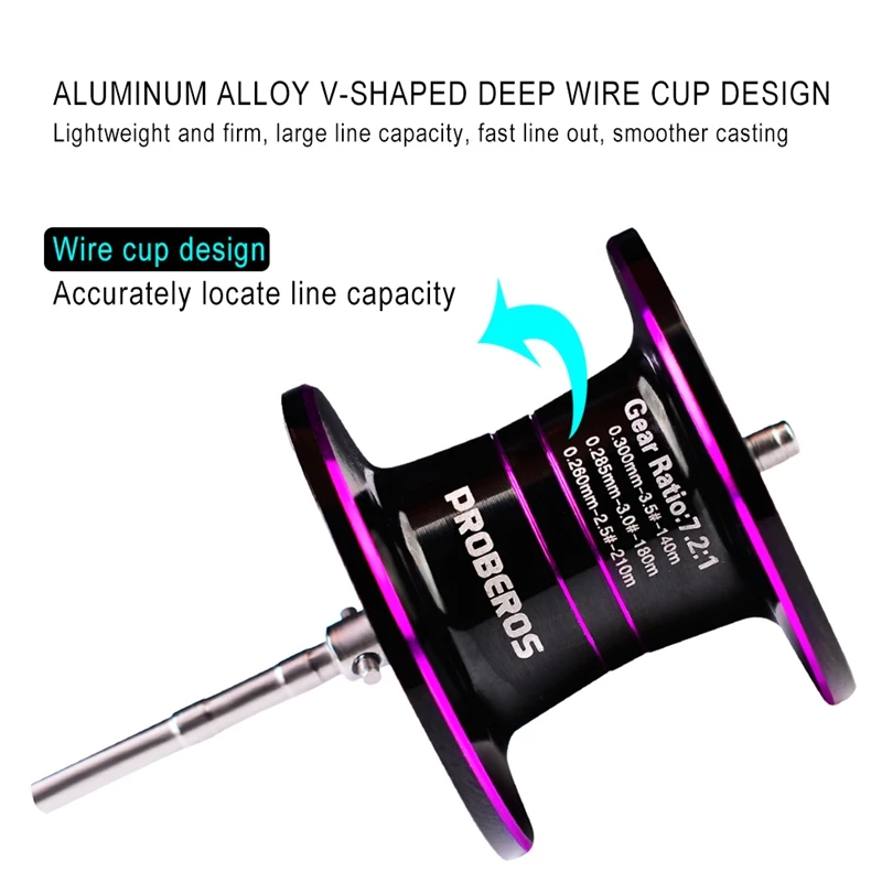 

PRO BEROS New Compact Design Water Drop Wheel Fishing WheelElectroplating Dazzle Colour7.2:1 High Speed RatioNumber Of Beari