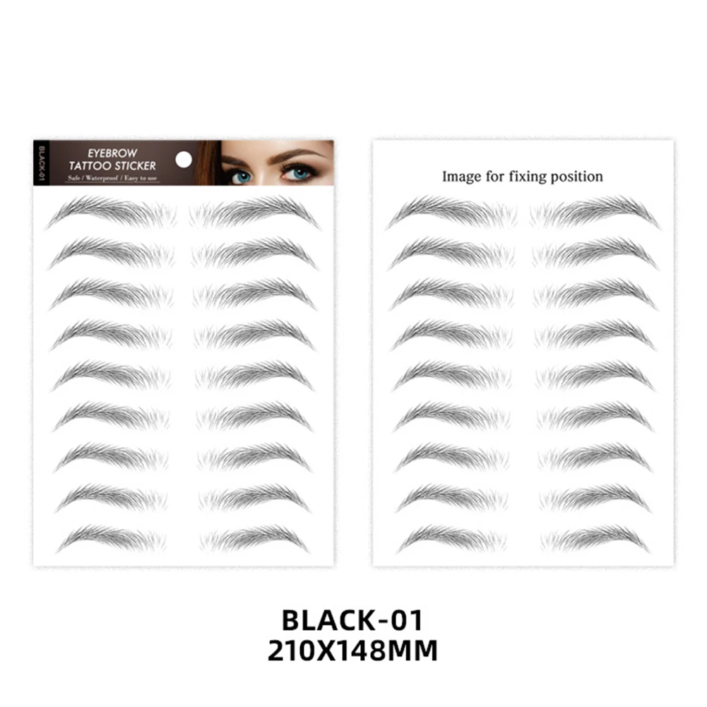 Hot Eyebrow Tattoo Sticker False Eyebrows Waterproof 7 Days Long Lasting 6D Kit Eye Makeup Cosmetics t6 | Красота и здоровье