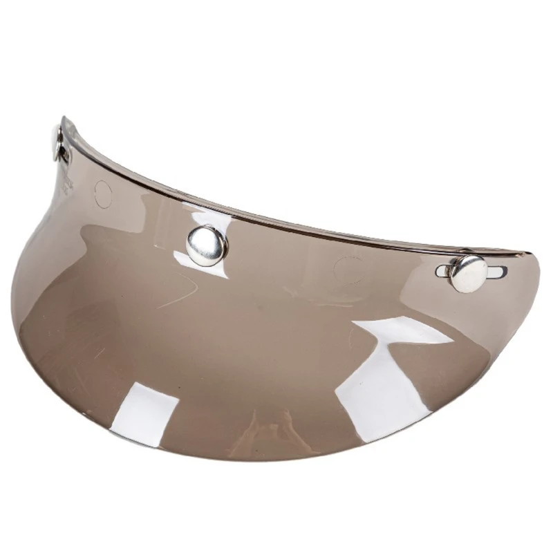 

J60F 3/4 Open Face Helmet Visor Sun Shade Protector for 3-snap Retro Motorcycle Helmet Accessories