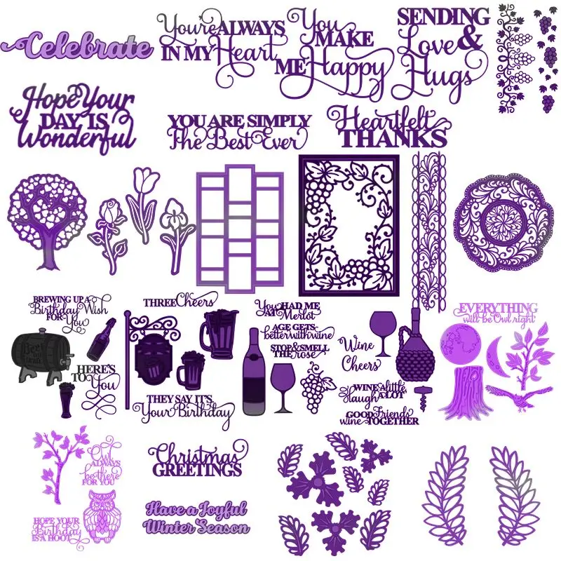 &quotРождественские поздравления&quot слова металлические Вырубные штампы для