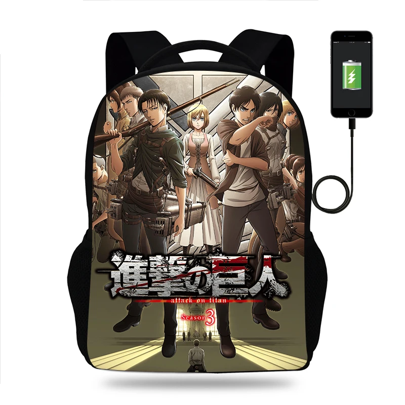 Рюкзак &quotатака на Титанов&quot для мальчиков и девочек школьные сумки детей