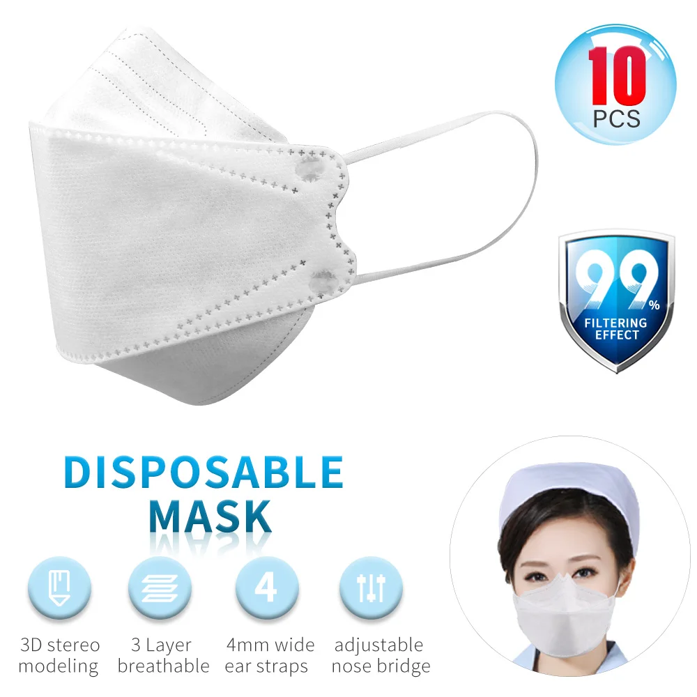 10 шт./30PCS одноразовая маска для лица с изображением рта уход за кожей Крышка 3 слоя