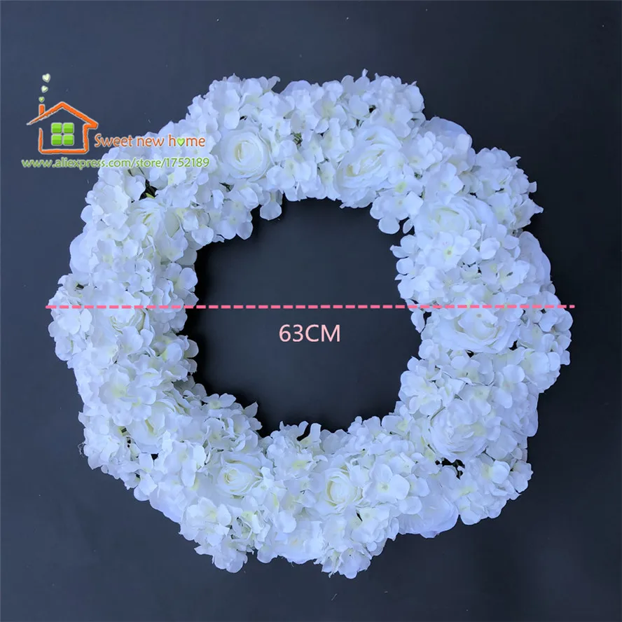 Украшение для стола венок из искусственных цветов дорожный свинец искусственные