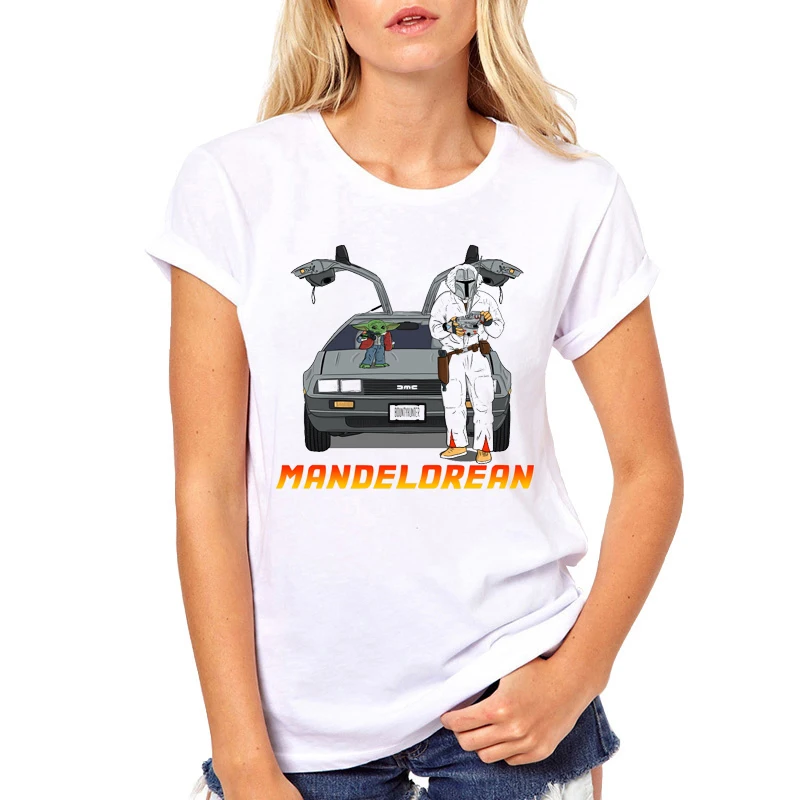 2747 TEEHUB Модное детское платье йода Мандалорское Для женщин футболка мода-милый-король печатных футболки короткий рукав с круглым вырезом футболки, классные Топы - Цвет: 2747