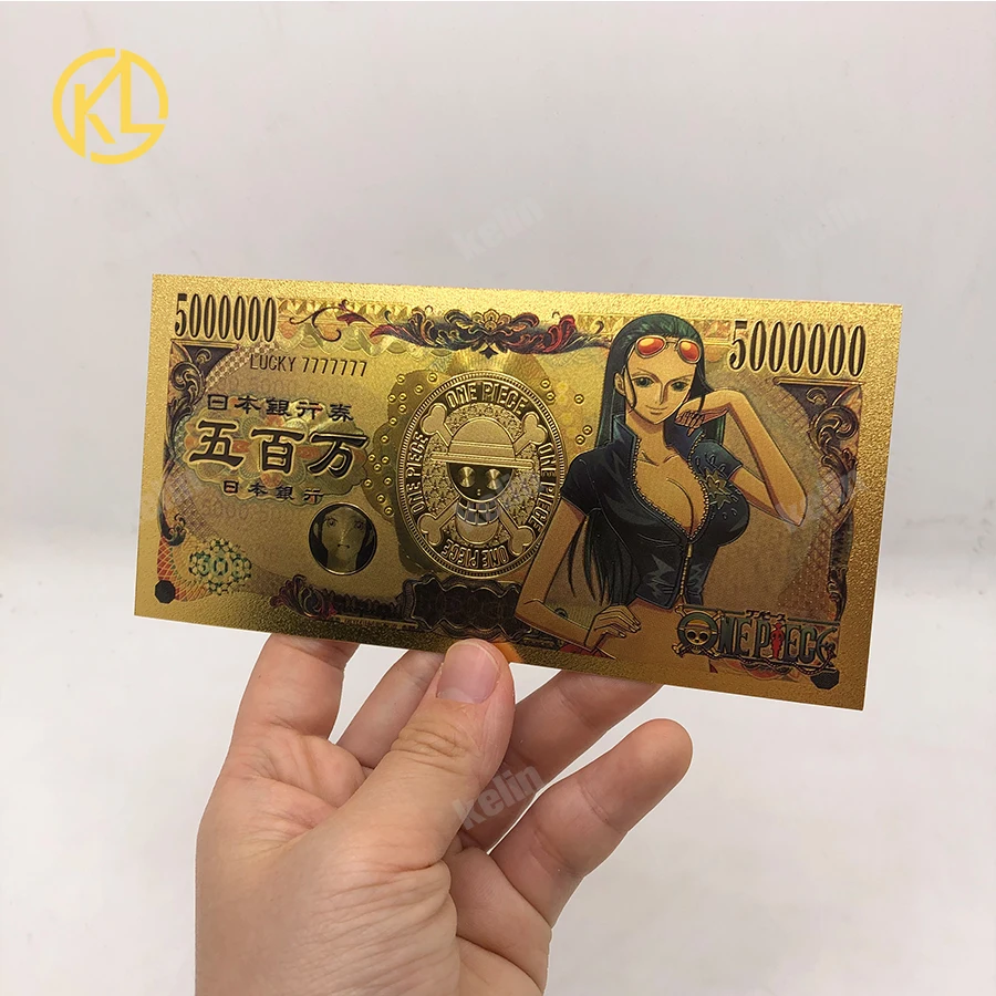 7 шт./лот цельный обезьянка D Luffy Grandline для мужчин аниме Коллекционная 5000000 Йен