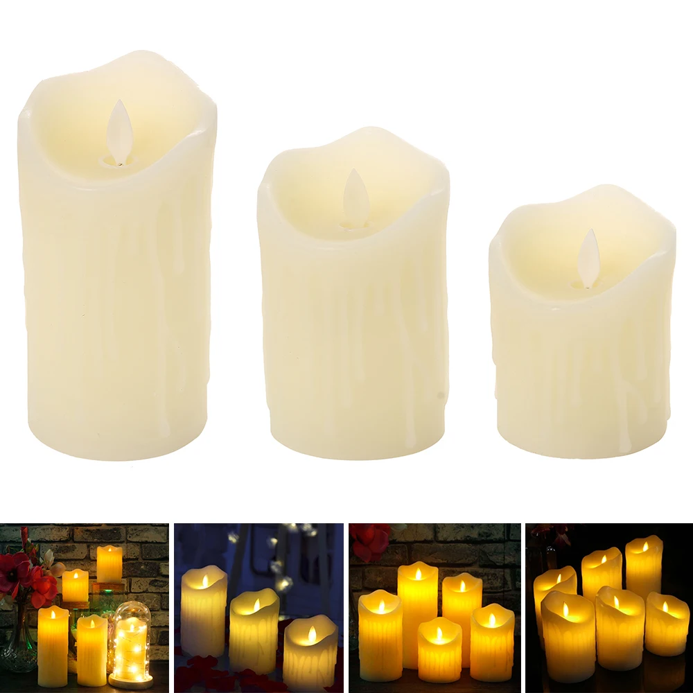 Новое поступление 1 шт. светодиодный светильник в форме свечи S/M/L теплый белый