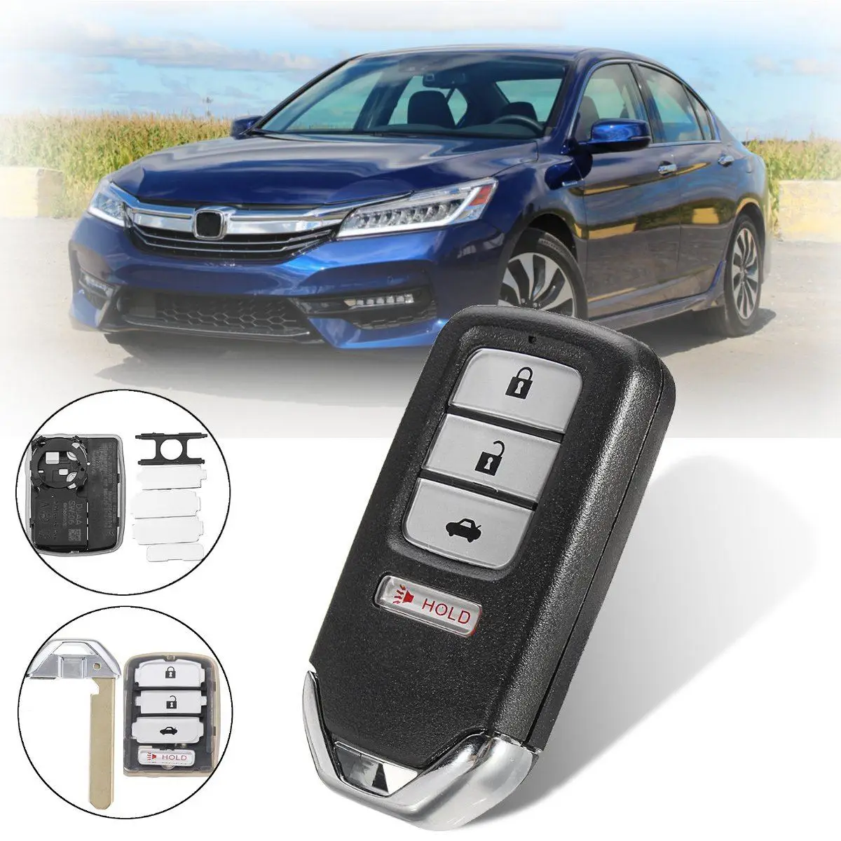 # ACJ932HK1210A автомобиль 3 + 1 кнопки дистанционного ключа Fob корпус с лезвием для