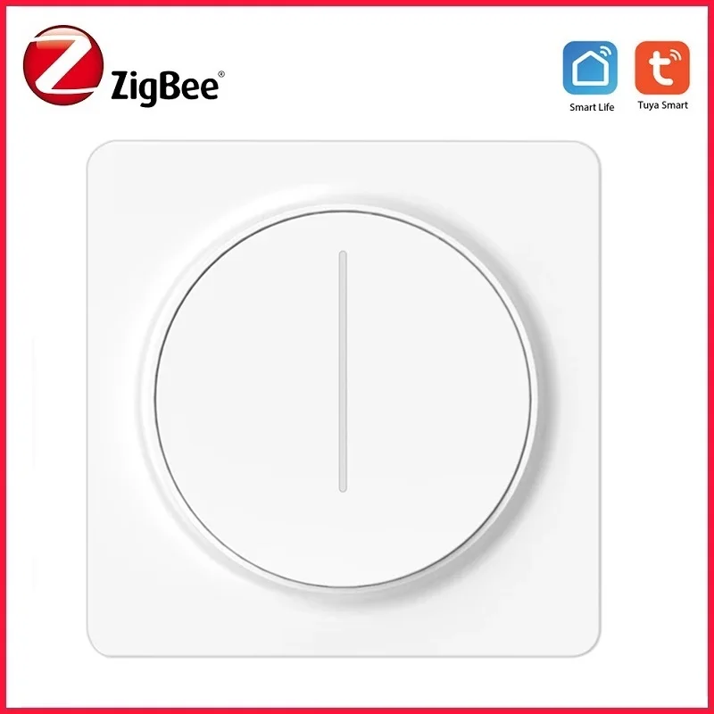 Tuya Zigbee смарт сенсорный диммер ЕС 86 LED CFL INC светильник Диммер - Цена: 2638.38