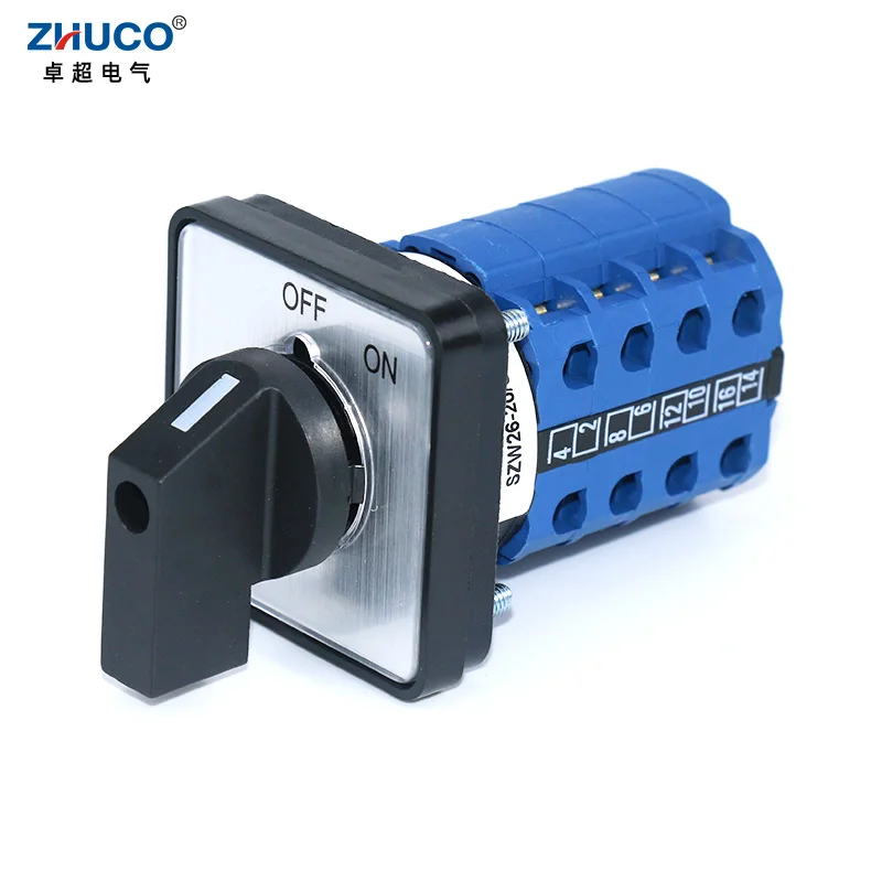 ZHUCO SZW26/LW26-20 OFF ON 4 фазы 16 клемм 20 А 660 В ручка питания поворотный кулачок