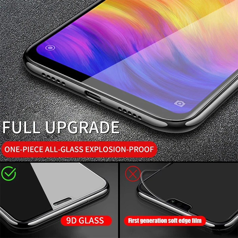 Фото 9D закаленное стекло для redmi note 7 8 6 pro Защита экрана xiaomi 6a 8a защитное redmy note7 9D закаленное стекло для redmi note 7 8 6 pro Защита экрана xiaomi 6a 8a защитное redmy note7