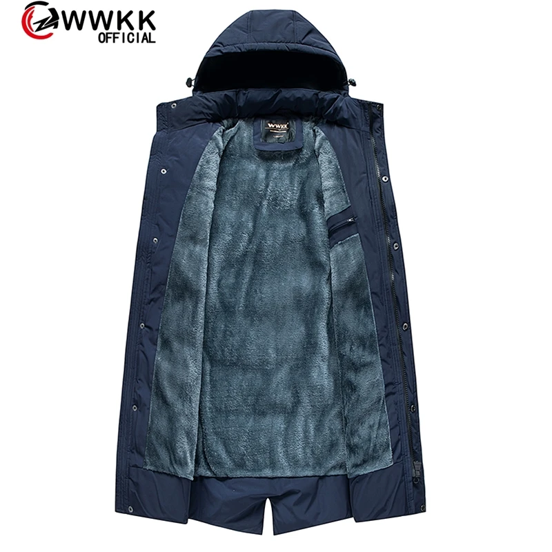 Новинка 2020 зимняя одежда WWKK пуховик мужское деловое длинное плотное зимнее