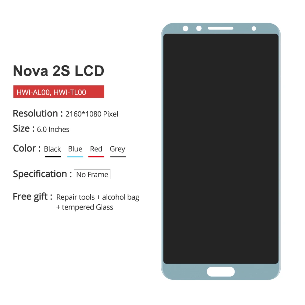 6 0 &quotдисплей для Huawei nova 2s ЖК-дисплей сенсорный экран дигитайзер аксессуар замена