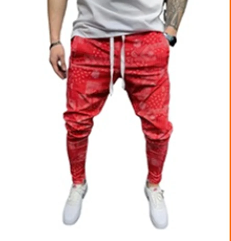 

2021 New European And American Trend Men's Casual Pants Trousers Mid-Waist Spring And Autumn Casual Sports Pants Loose