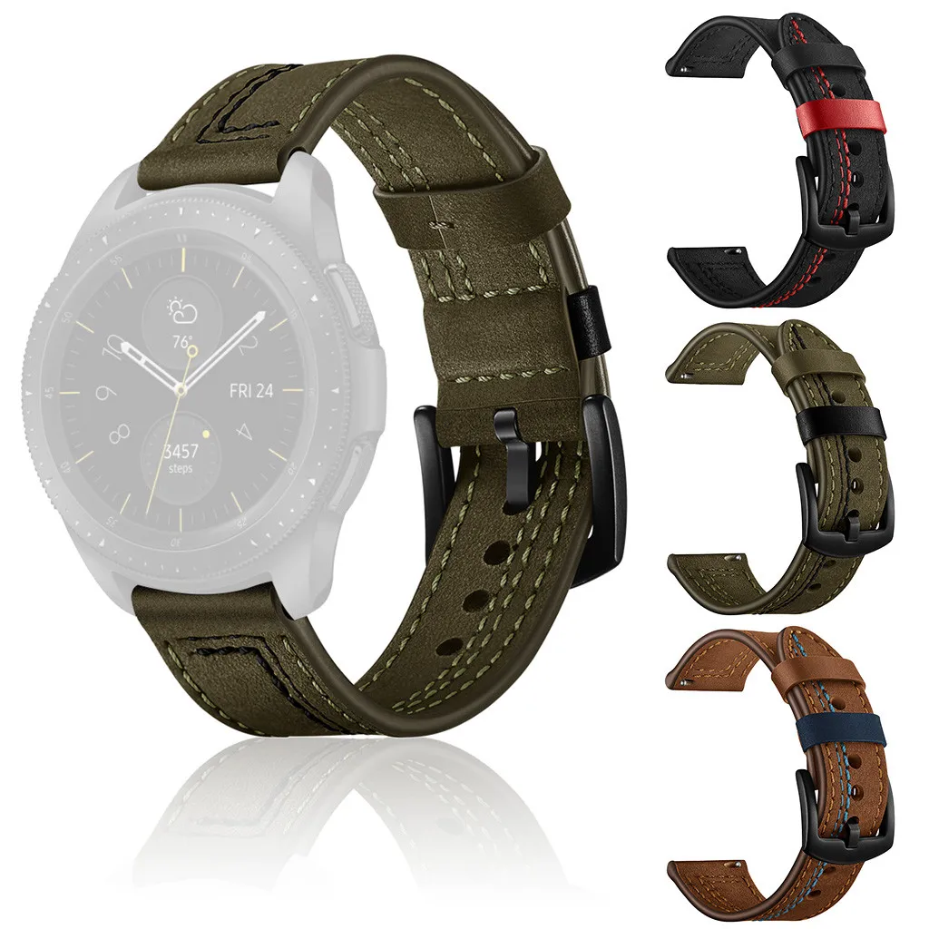 Ремешок кожаный для Samsung Galaxy Watch 42 мм прочный и долговечный сменный Браслет