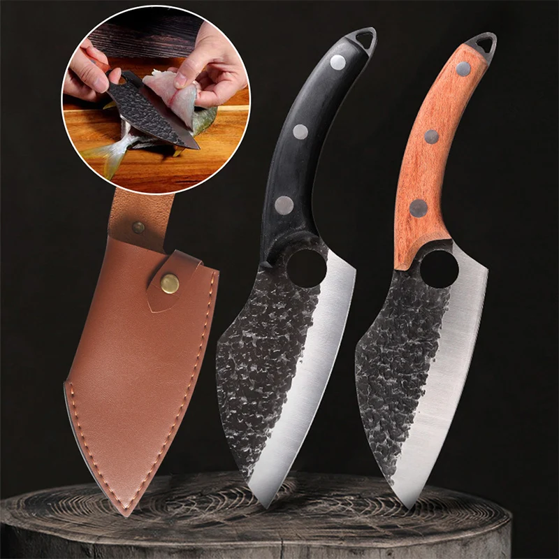 Кухонный нож ручной работы из нержавеющей стали для шеф-повара рыболовный