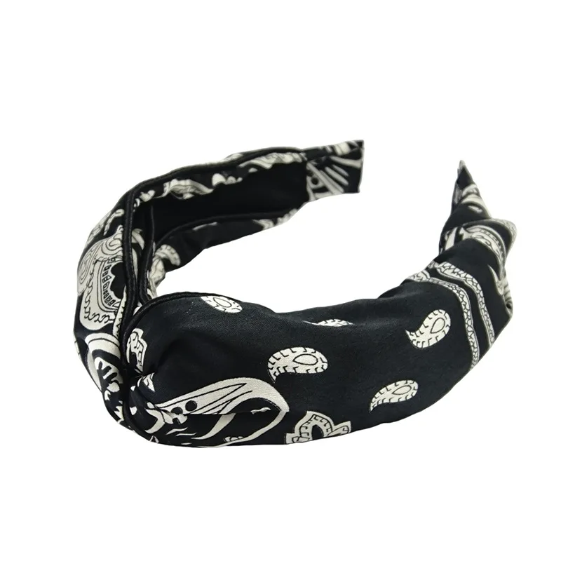 Женские Элегантные резинки для волос с принтом ободки бантами и цветами высокое