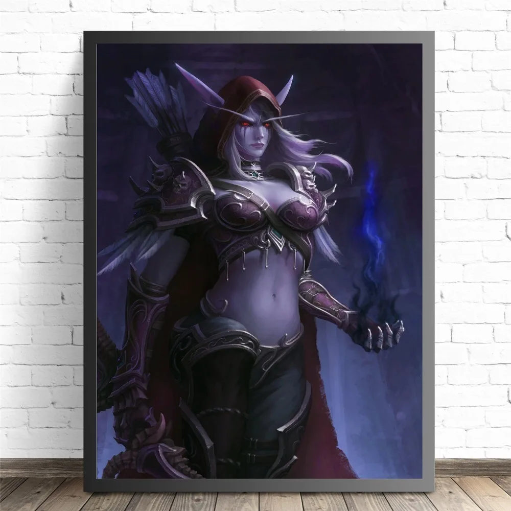 Sylvanas Windrunner Wow видео игра постеры и принты холст картина стены искусства