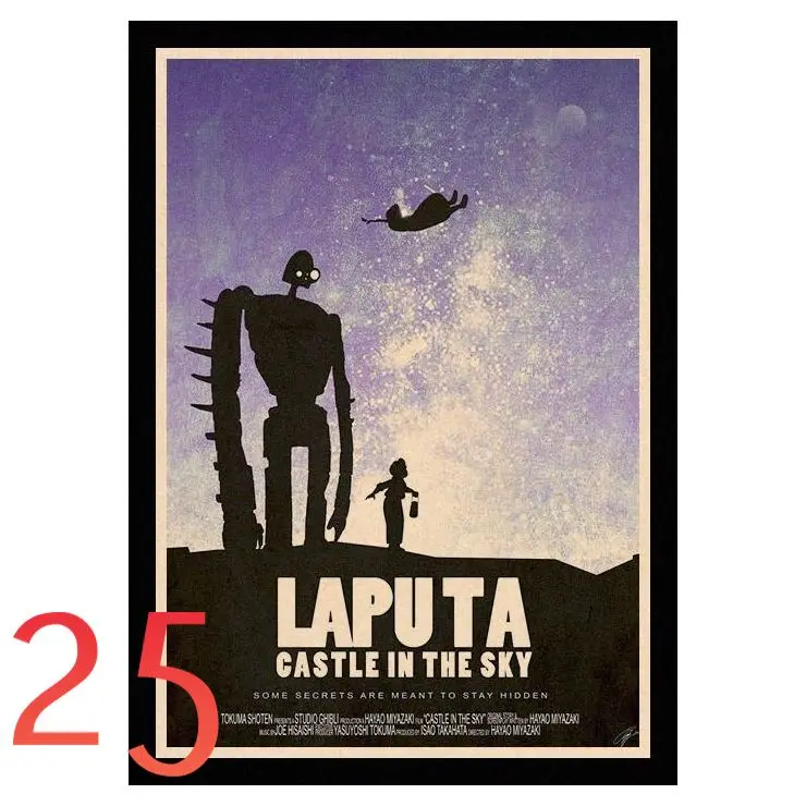 Небесно-голубой Идеальный JL Laputa Castle in the Sky Хаяо миядзяки; домашний декор крафт Бумага высокое качество постер на стену стикеры TKZC01 - Цвет: Небесно-голубой