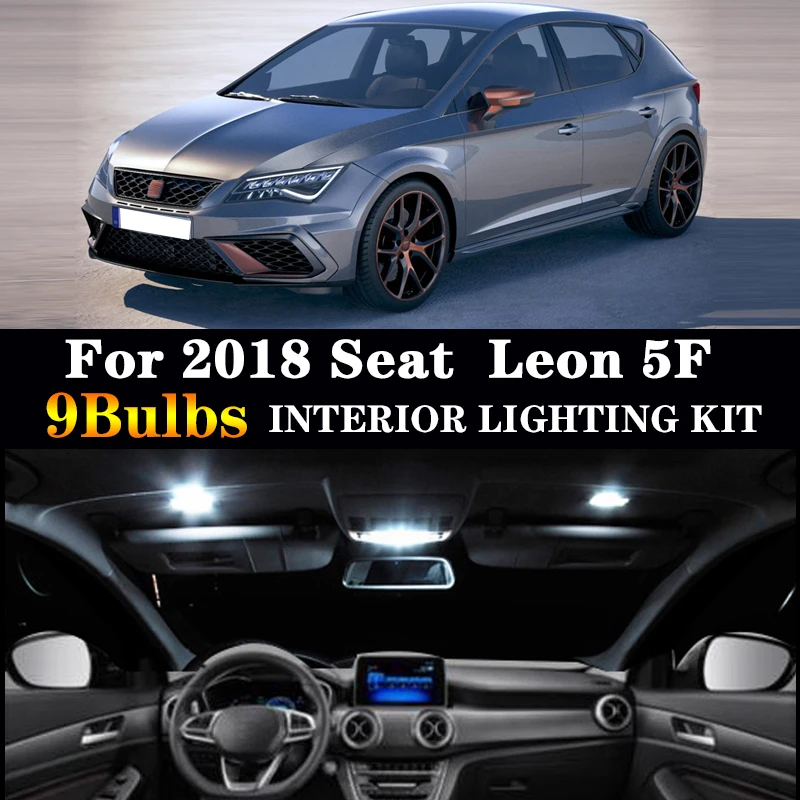 9 шт. Светодиодная лампа для багажника + Внутренняя купольная карта комплект