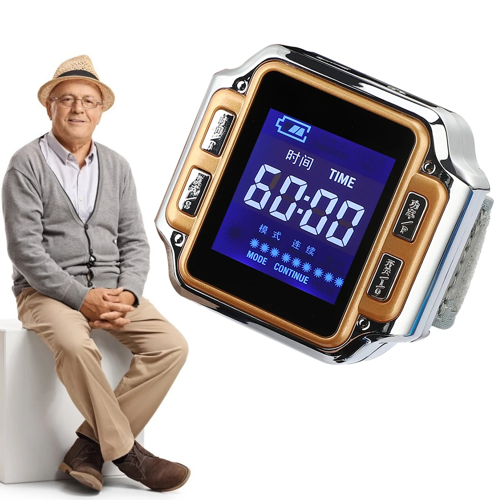 

Household Laser Physiotherapy Wrist Diode LLLT Diabetes Laser Therapy Diabetic Wrist Watch for Diabetes Hypertension Treatment