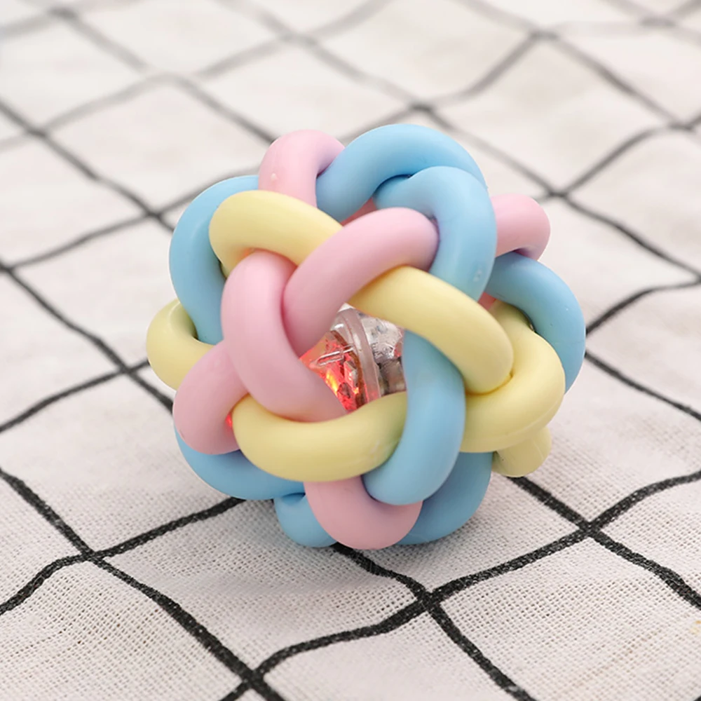 HOOPET Pet Puppy игрушки для кошек радужные красочные резиновые игрушки для игр интерактивный эластичный шарик товары для собак