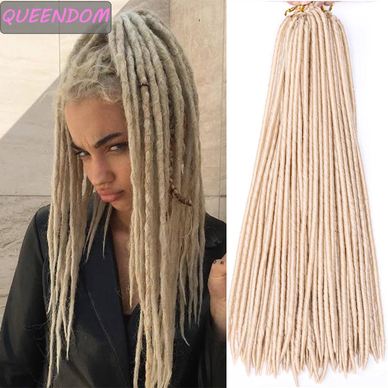 

613 Faux Locs Crochet Braids Hair Knotless Hook Dreads Synthetic Ombre Dreadlocks Braiding Hair Extensions for Women Blonde