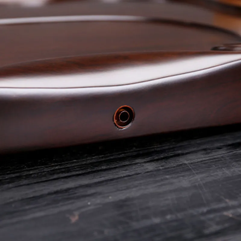 Цельный поднос для чайника из массива дерева деревянный эбенового резной