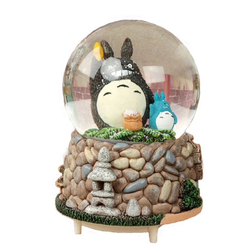 Miyazaki totoro Хрустальный Шар Аниме музыкальная шкатулка лёгкий снежок Подарочная