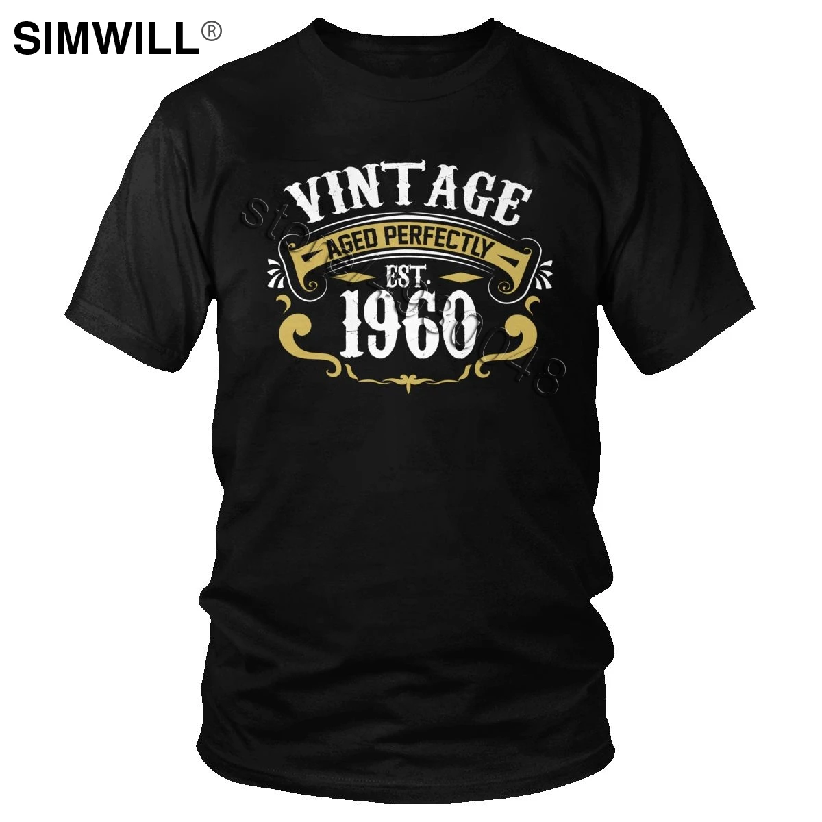 

Мужские Винтажные возраста идеально 1960 футболка 60th лет подарок на день рождения, футболка с короткими рукавами летняя футболка из мягкого х...