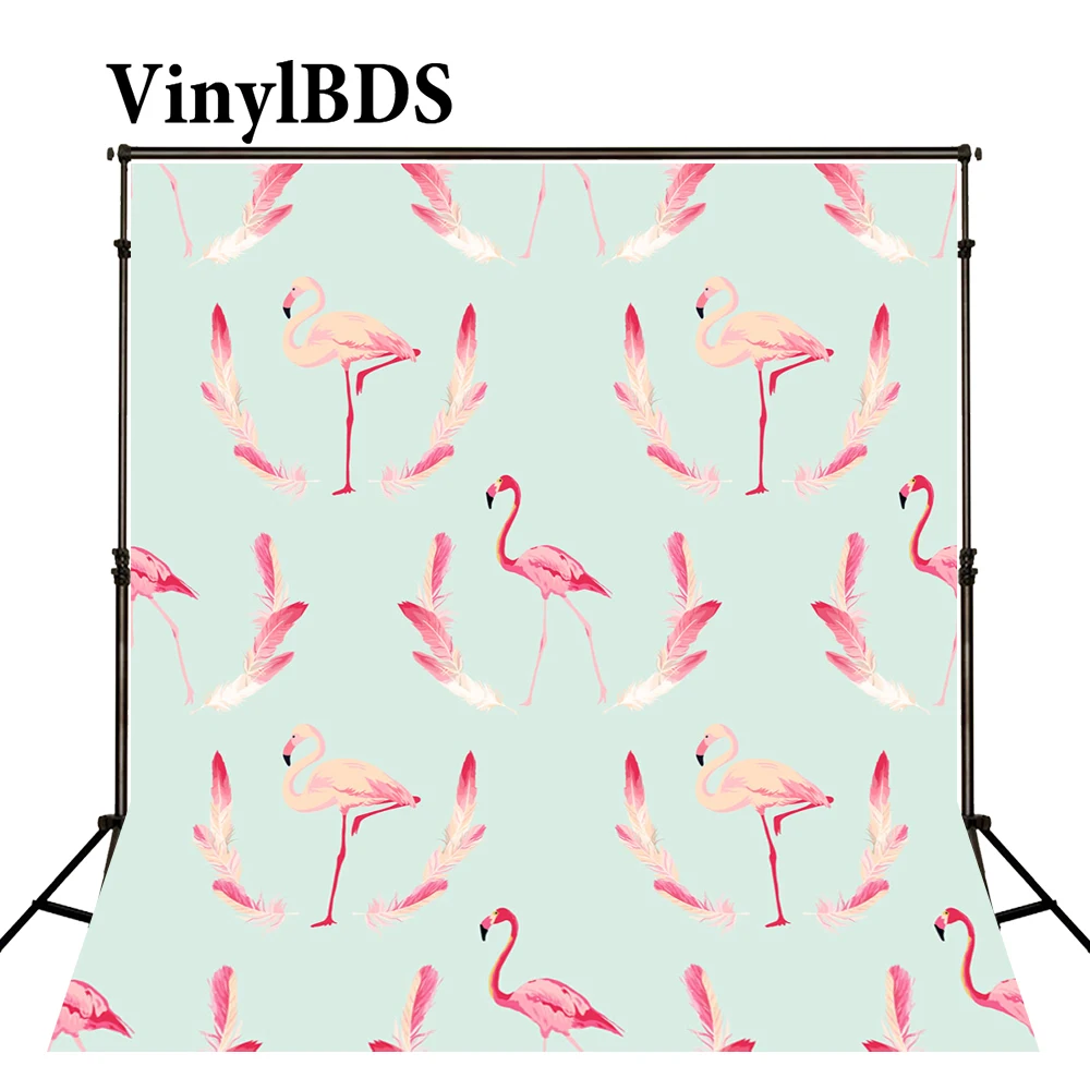 

VinylBDS Backdrops Pink Flamingo Background Newborn Backdrop Naturism Children Photos Wedding Backdrops for Photo Studio